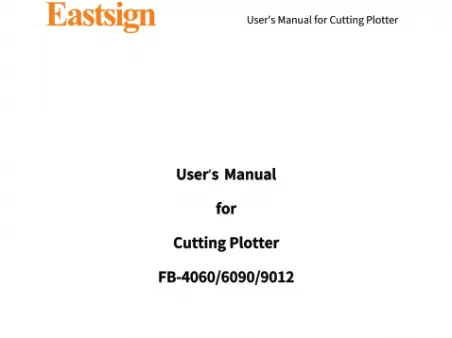 User's Manual for Cutting Plotter