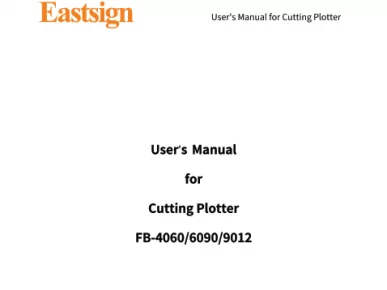 User's Manual for Cutting Plotter