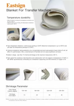 Blanket for transfer machine