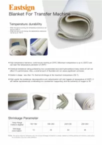 Blanket for transfer machine