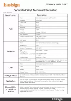 Perforated Vinyl Technical Information