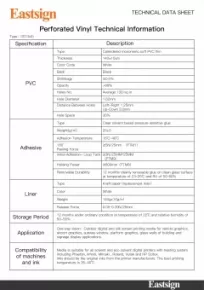 Perforated Vinyl Technical Information