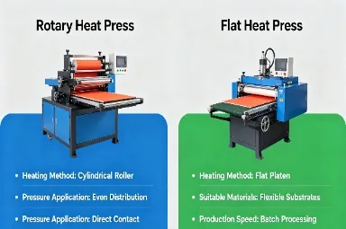 Rotary Heat Press vs Flat Heat Press: Which One Should You Choose?