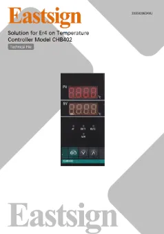 Solution for Er4 on Temperature Controller Model CHB402